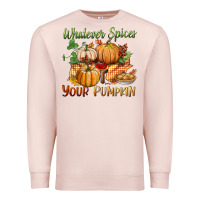 Pale Pink whatever spices your pumpkin Premium Sweatshirt - BundleAndBundleShop