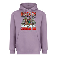 Lavender Rockin Around The Christmas Tree Rodeo Heavyweight Hoodie - FaDigitalArtStudio