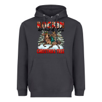 Smoke Rockin Around The Christmas Tree Rodeo Heavyweight Hoodie - FaDigitalArtStudio