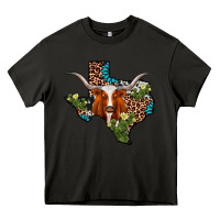 Asphalt longhorn texas map Heavy Core Tee - AdoDesignShop