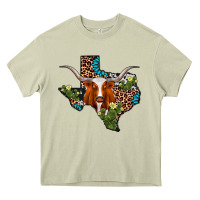 Mossy longhorn texas map Heavy Core Tee - AdoDesignShop