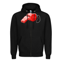 Black whistle  fa element Zipper Hoodie - FaDigitalArtStudio