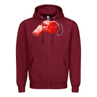 Burgundy whistle  fa element Zipper Hoodie - FaDigitalArtStudio