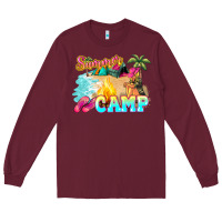 Burgundy summer camp Long Sleeve Tee - NancyCooperArtShop