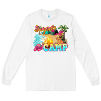 White summer camp Long Sleeve Tee - NancyCooperArtShop