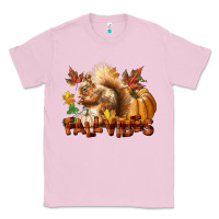 Bubblegum Pink Fall Vibes Squirrel Classic Tee - LillyAllenDesigns