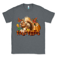 Charcoal Heather Fall Vibes Squirrel Classic Tee - LillyAllenDesigns