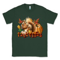 Sports Green Fall Vibes Squirrel Classic Tee - LillyAllenDesigns