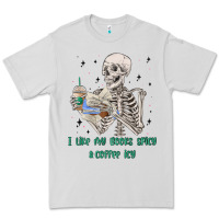Dove Grey i like my books spicy and coffee icy Premium Tee - MaliasSmallBusiness