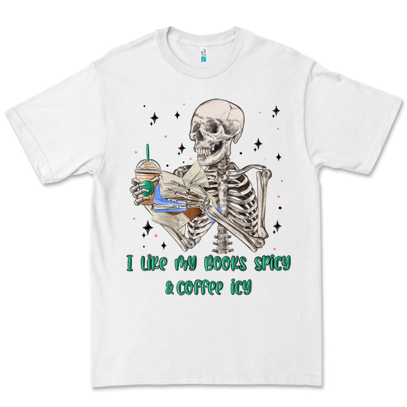 I Like My Books Spicy And Coffee Icy Premium Tee by MaliasSmallBusiness | Teevron