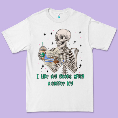 I Like My Books Spicy And Coffee Icy Premium Tee Designed By Maliassmallbusiness