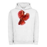 Pigment Lunar Rock Flying Northern Cardinal Bird Urban Hoodie - LillyAllenDesigns