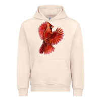 Sandshell Flying Northern Cardinal Bird Urban Hoodie - LillyAllenDesigns