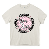 Cream you are strong Heavy Core Tee - MaliasSmallBusiness