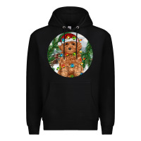 Black Toy Poodle And Farm Premium Hoodie - RanaPortraitStore