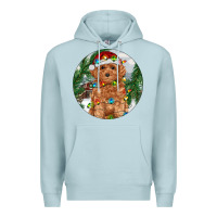Blue Mist Toy Poodle And Farm Premium Hoodie - RanaPortraitStore