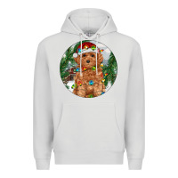 Dove Grey Toy Poodle And Farm Premium Hoodie - RanaPortraitStore