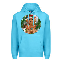 Ocean Blue Toy Poodle And Farm Premium Hoodie - RanaPortraitStore