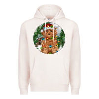 Pale Pink Toy Poodle And Farm Premium Hoodie - RanaPortraitStore