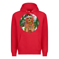 Red Toy Poodle And Farm Premium Hoodie - RanaPortraitStore
