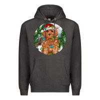 Smoke Toy Poodle And Farm Premium Hoodie - RanaPortraitStore
