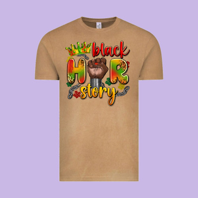 Black Her Story Vintage Tee Designed By Artiststas