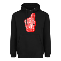 Black number one foam finger Heavyweight Hoodie - FaDigitalArtStudio