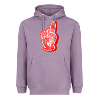 Lavender number one foam finger Heavyweight Hoodie - FaDigitalArtStudio