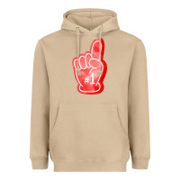 Mushroom number one foam finger Heavyweight Hoodie - FaDigitalArtStudio