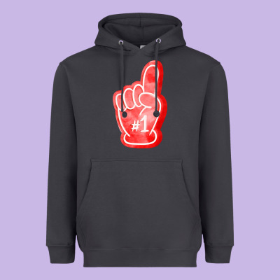Number One Foam Finger Heavyweight Hoodie Designed By Fadigitalartstudio