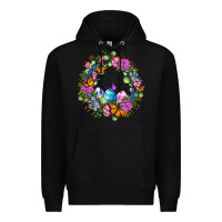 Black Easter Ocaliptus spring flowers Premium Hoodie - OliviaCreatesArt