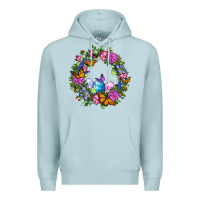 Blue Mist Easter Ocaliptus spring flowers Premium Hoodie - OliviaCreatesArt
