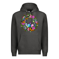 Charcoal Heather Easter Ocaliptus spring flowers Premium Hoodie - OliviaCreatesArt