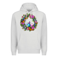 Dove Grey Easter Ocaliptus spring flowers Premium Hoodie - OliviaCreatesArt