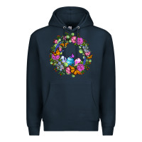 Navy Easter Ocaliptus spring flowers Premium Hoodie - OliviaCreatesArt