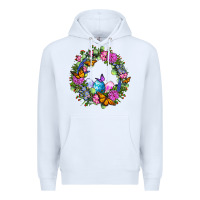 White Easter Ocaliptus spring flowers Premium Hoodie - OliviaCreatesArt