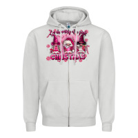 Dove Grey i'm dreaming of a pink christmas Zipper Hoodie - FaDigitalArtStudio