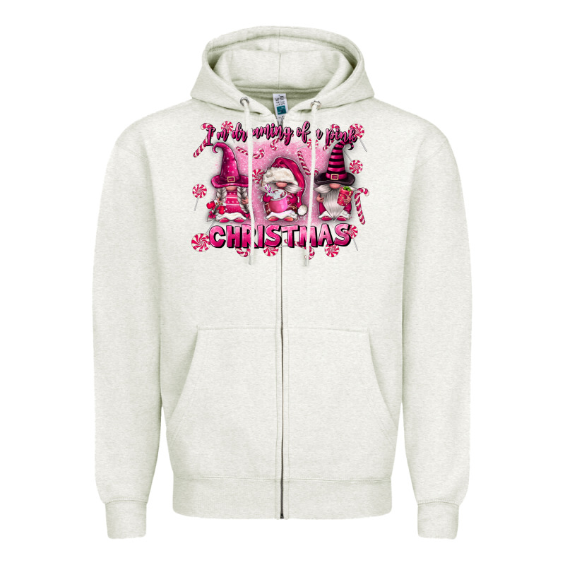 I'm Dreaming Of A Pink Christmas Zipper Hoodie by FaDigitalArtStudio | Teevron