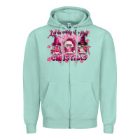 Seafoam i'm dreaming of a pink christmas Zipper Hoodie - FaDigitalArtStudio