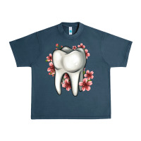 Midnight Navy floral tooth Urban Heavy Tee - Jasminsmagicworld