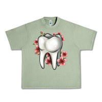 Oil Green floral tooth Urban Heavy Tee - Jasminsmagicworld