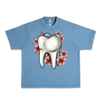 Pebble Blue floral tooth Urban Heavy Tee - Jasminsmagicworld