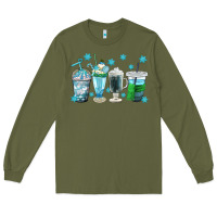 Army Green winter coffee cup Long Sleeve Tee - texasbilliewilder