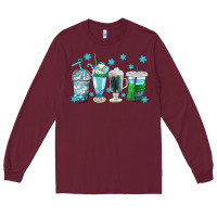 Burgundy winter coffee cup Long Sleeve Tee - texasbilliewilder