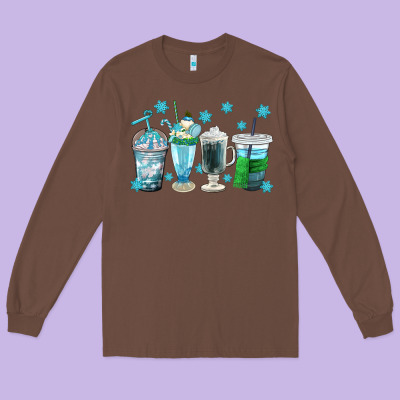 Winter Coffee Cup Long Sleeve Tee Designed By Texasbilliewilder