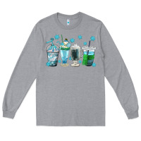 Heather Grey winter coffee cup Long Sleeve Tee - texasbilliewilder