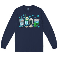 Navy winter coffee cup Long Sleeve Tee - texasbilliewilder