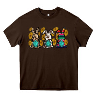 Chocolate Brown western bunny Heavy Core Tee - MaliasSmallBusiness