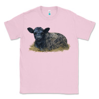 Bubblegum Pink Black Angus Calf Illustrations Classic Tee - LillyAllenDesigns
