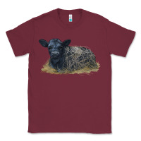 Burgundy Black Angus Calf Illustrations Classic Tee - LillyAllenDesigns